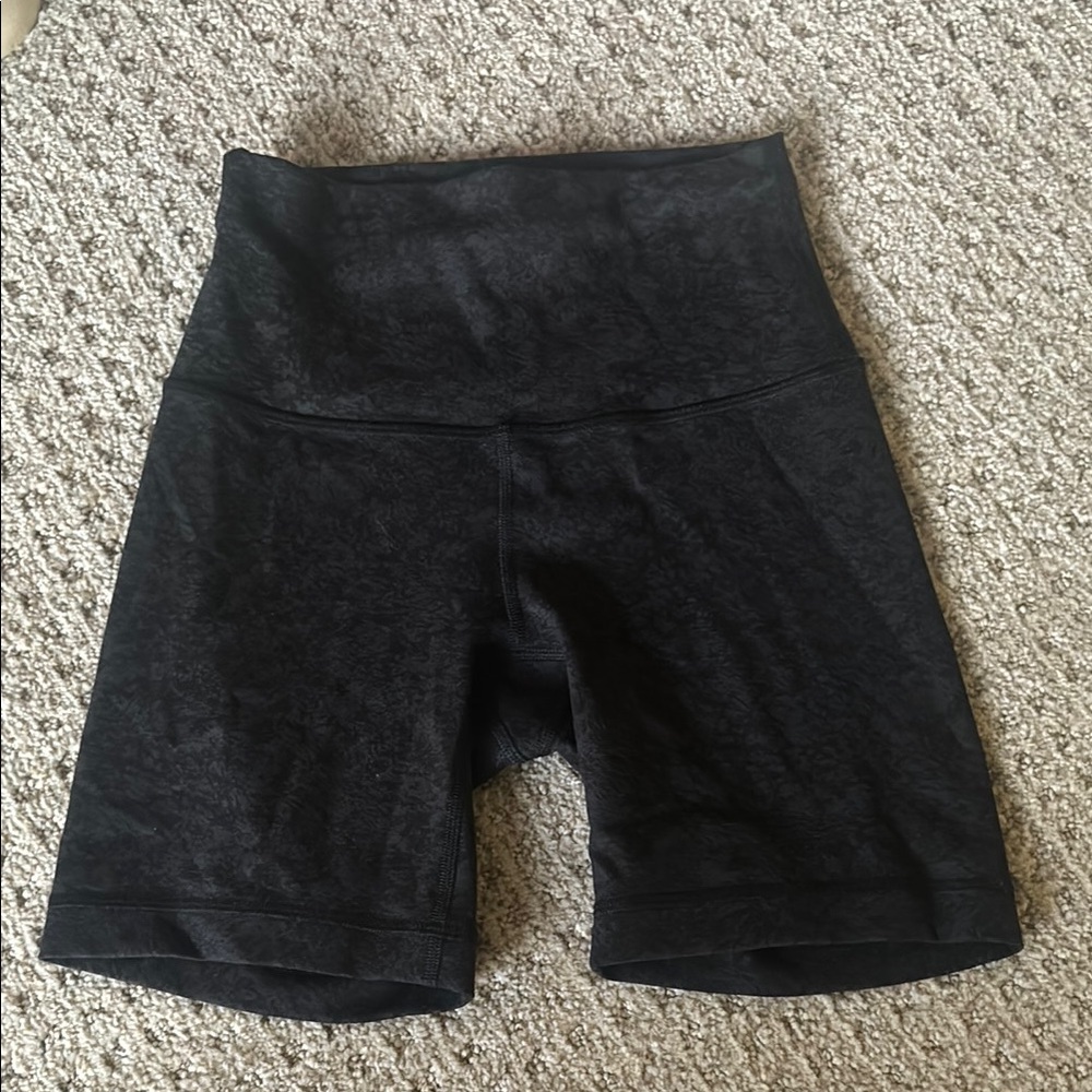 Lululemon Athletica Black Bike Shorts High-Waisted Wunder Under